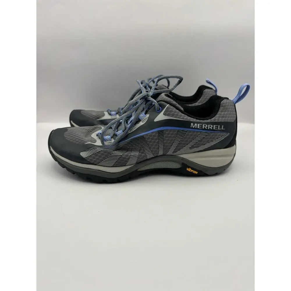 Merrell Siren Edge 3 Hiking Gray And Blue Sneakers Women Size 8.5